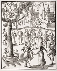 Dorffest, nach einem Holzschnitt aus dem 16. Jahrhundert von 